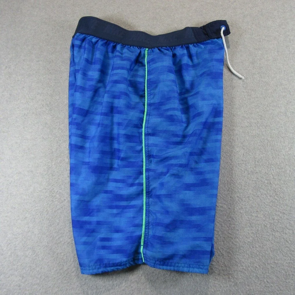 Nike Mens Swim Trunks L x 10‎ Blue 100% Polyester Drawstring Mesh Lined